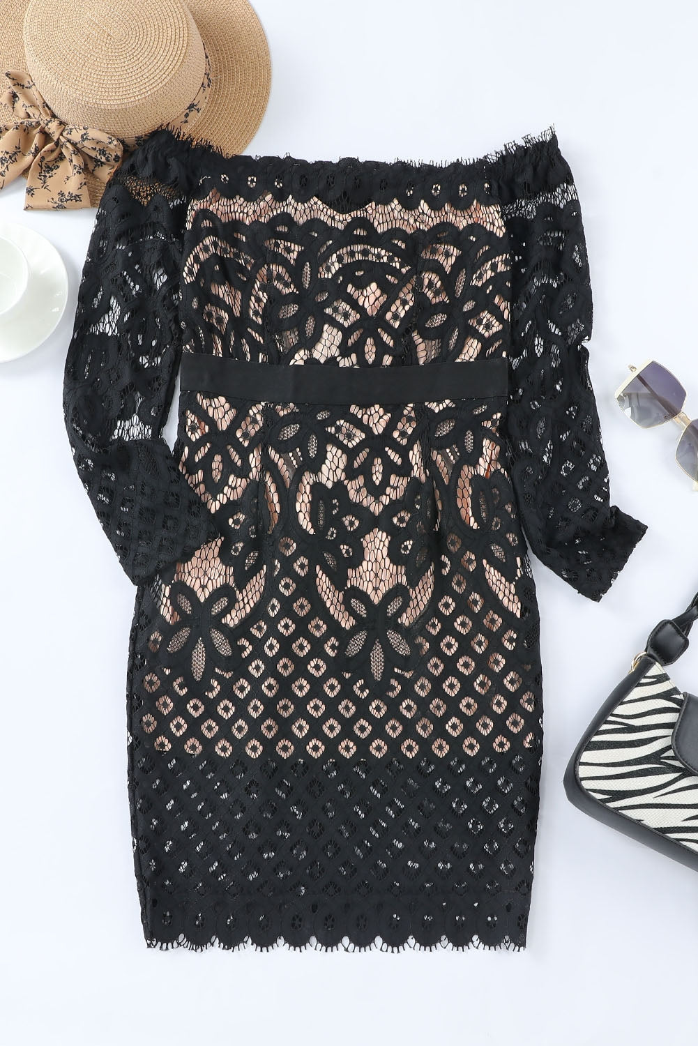 The Gianna Off-Shoulder Lace Dress