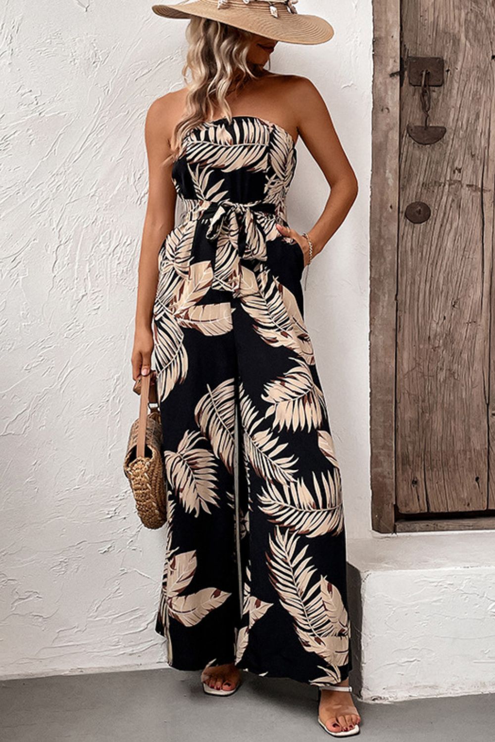 Laurel Strapless Wide Leg Jumpsuit