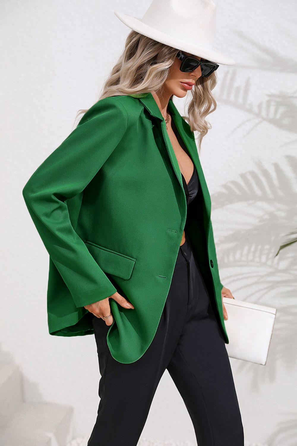 "Amara" Lapel Collar Long Sleeve Blazer