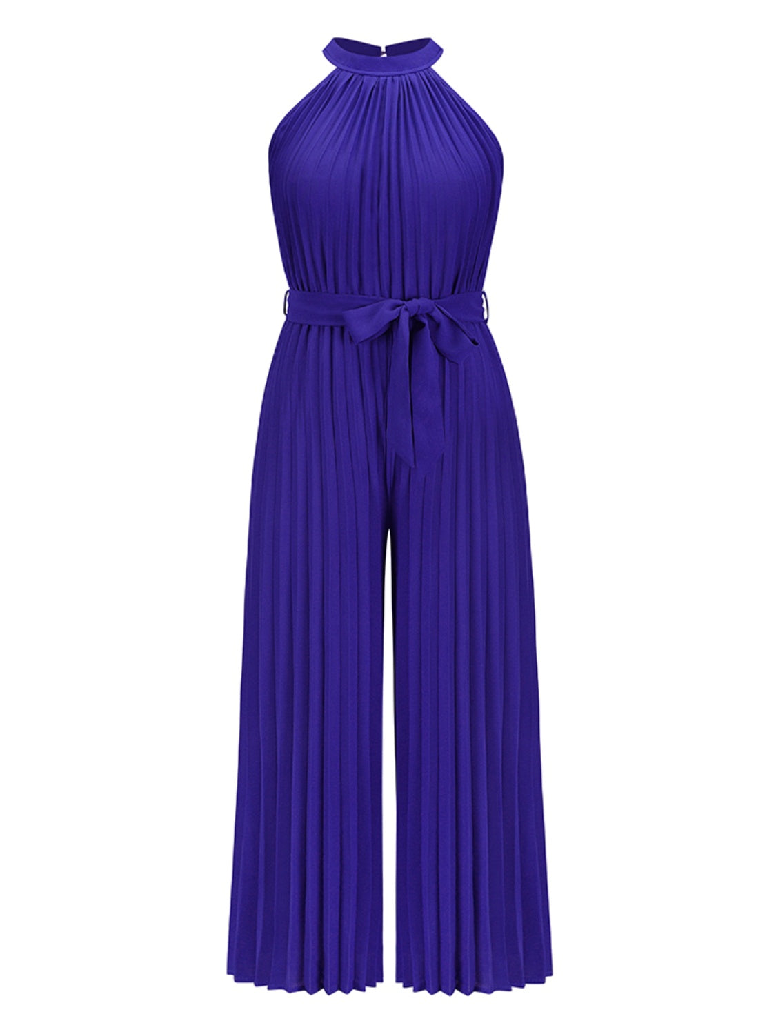 "Talia" Pleated Sleeveless Jumpsuit