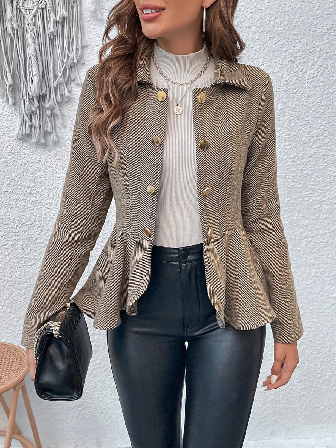 "Sophia" Ruffled Blazer