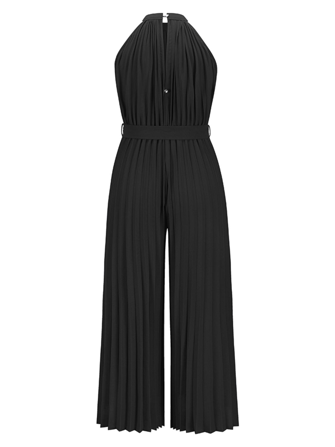 "Talia" Pleated Sleeveless Jumpsuit