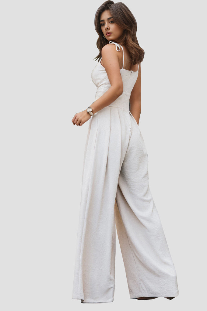 "Alice" Spaghetti Strap Wide Leg Jumpsuit