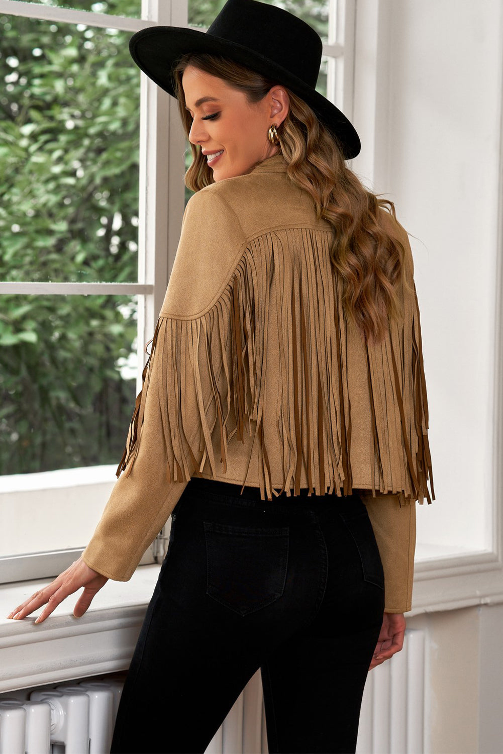 "Dolly" Fringe Cropped Blazer