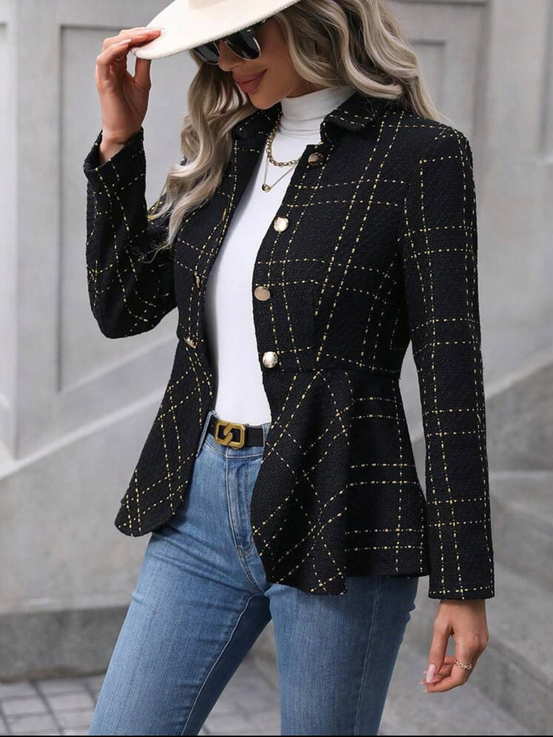 "Sophia" Ruffled Blazer