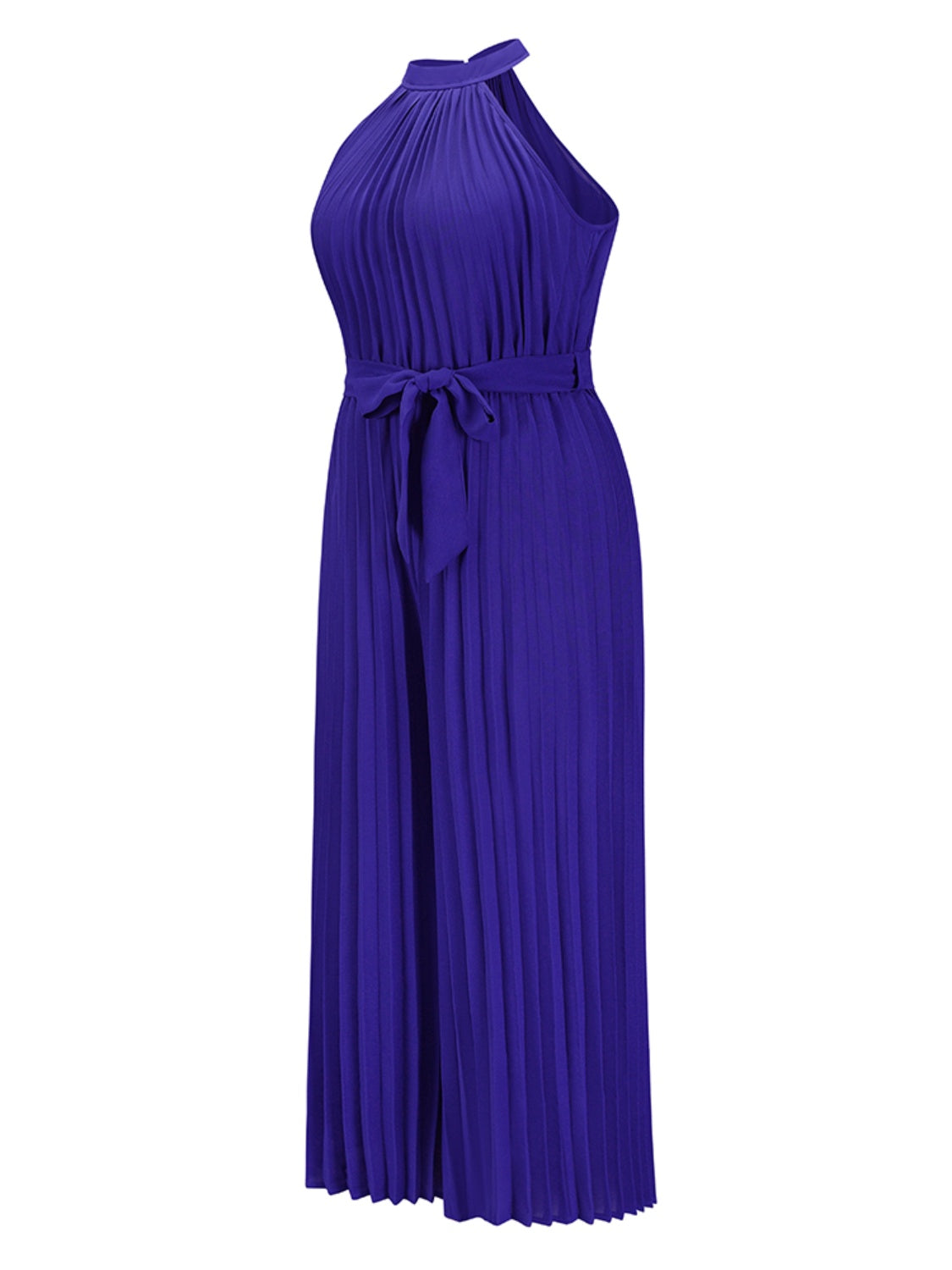 "Talia" Pleated Sleeveless Jumpsuit