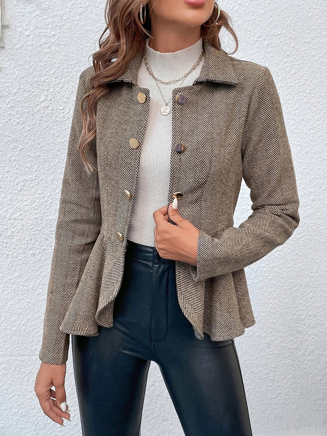 "Sophia" Ruffled Blazer