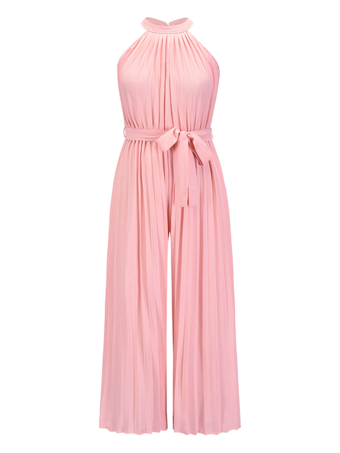 "Talia" Pleated Sleeveless Jumpsuit