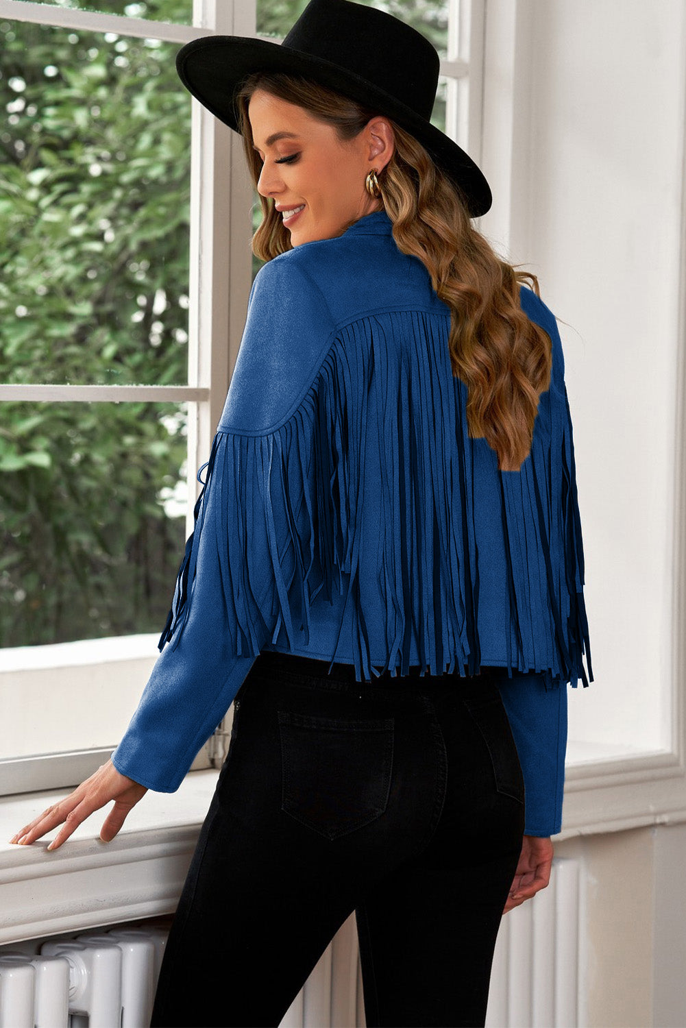 "Dolly" Fringe Cropped Blazer