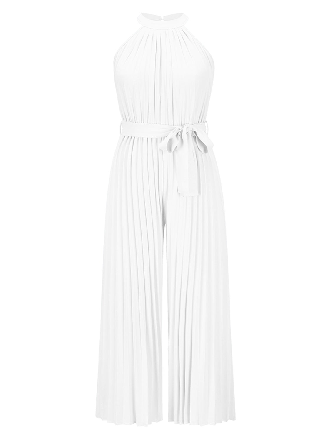 "Talia" Pleated Sleeveless Jumpsuit