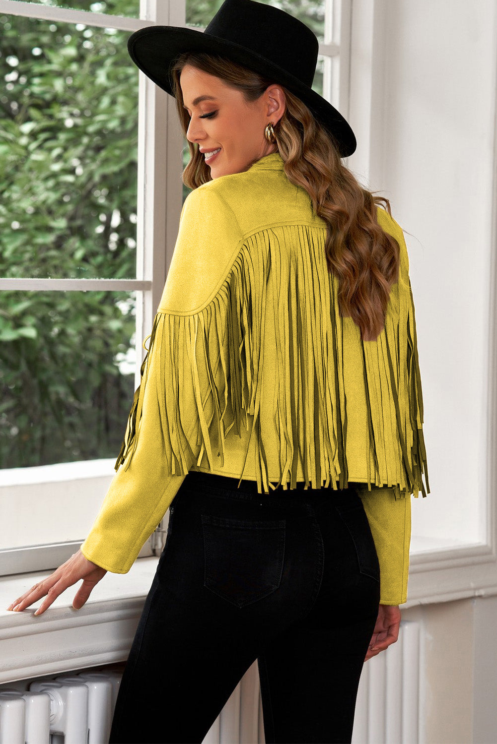 "Dolly" Fringe Cropped Blazer