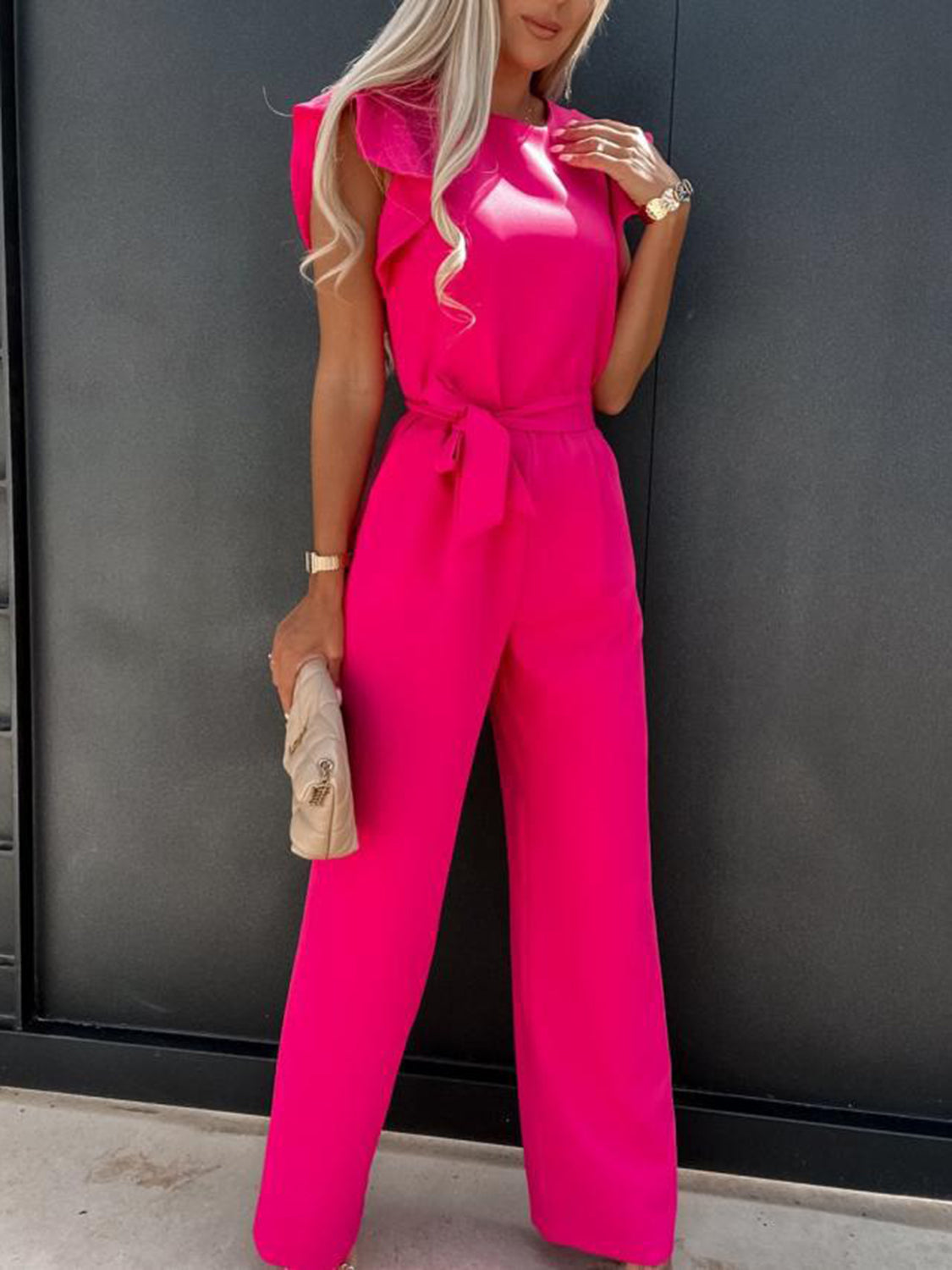 Robin Ruffled Sleeve Jumpsuit