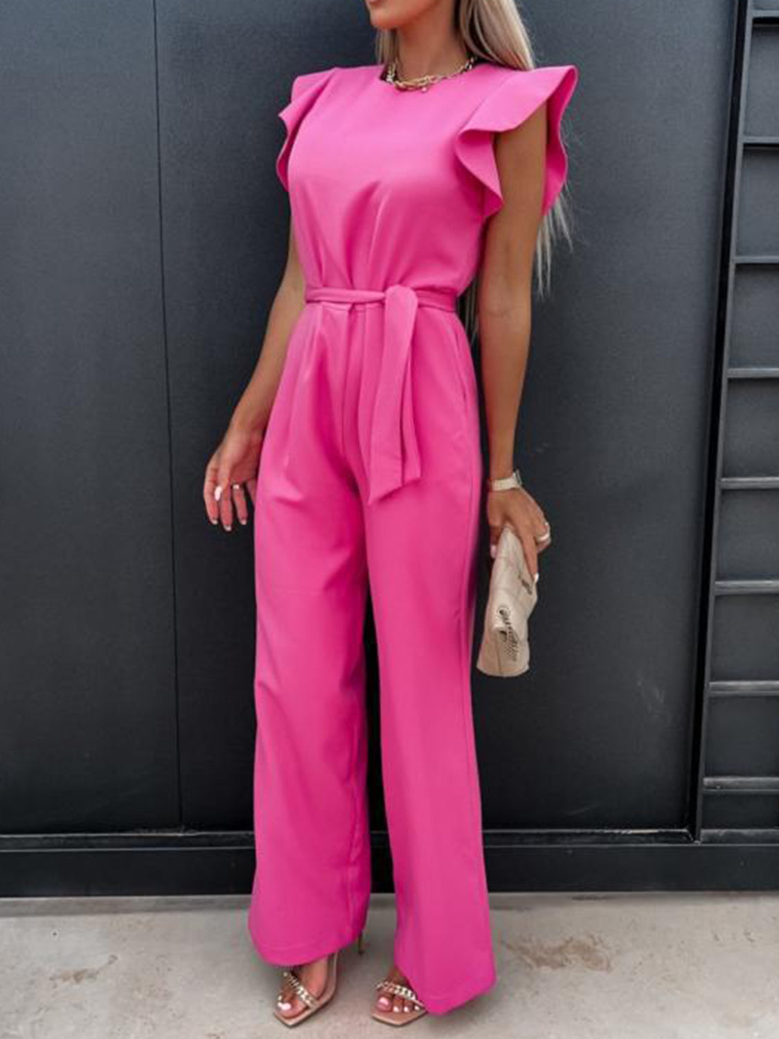 Robin Ruffled Sleeve Jumpsuit