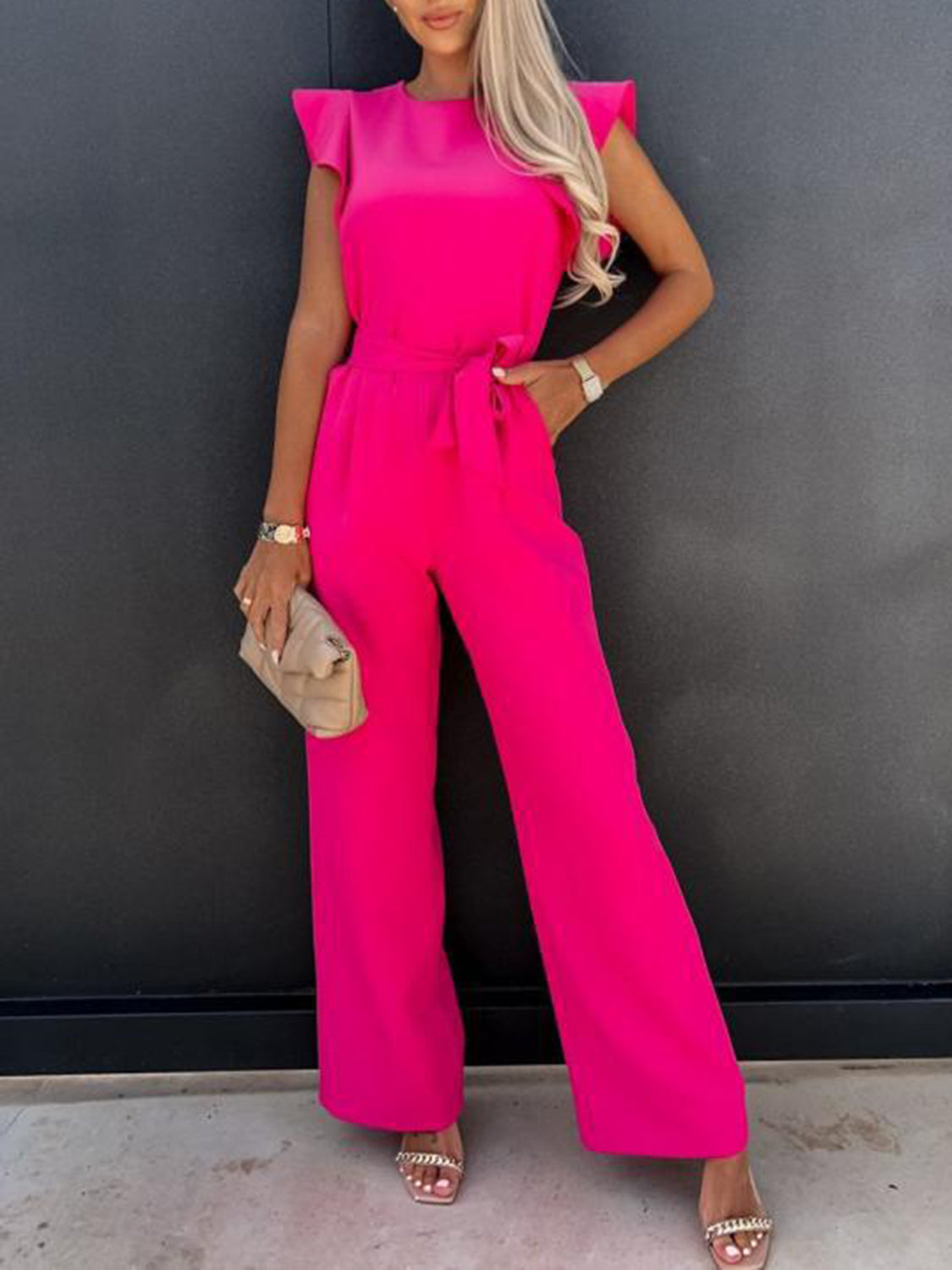 Robin Ruffled Sleeve Jumpsuit