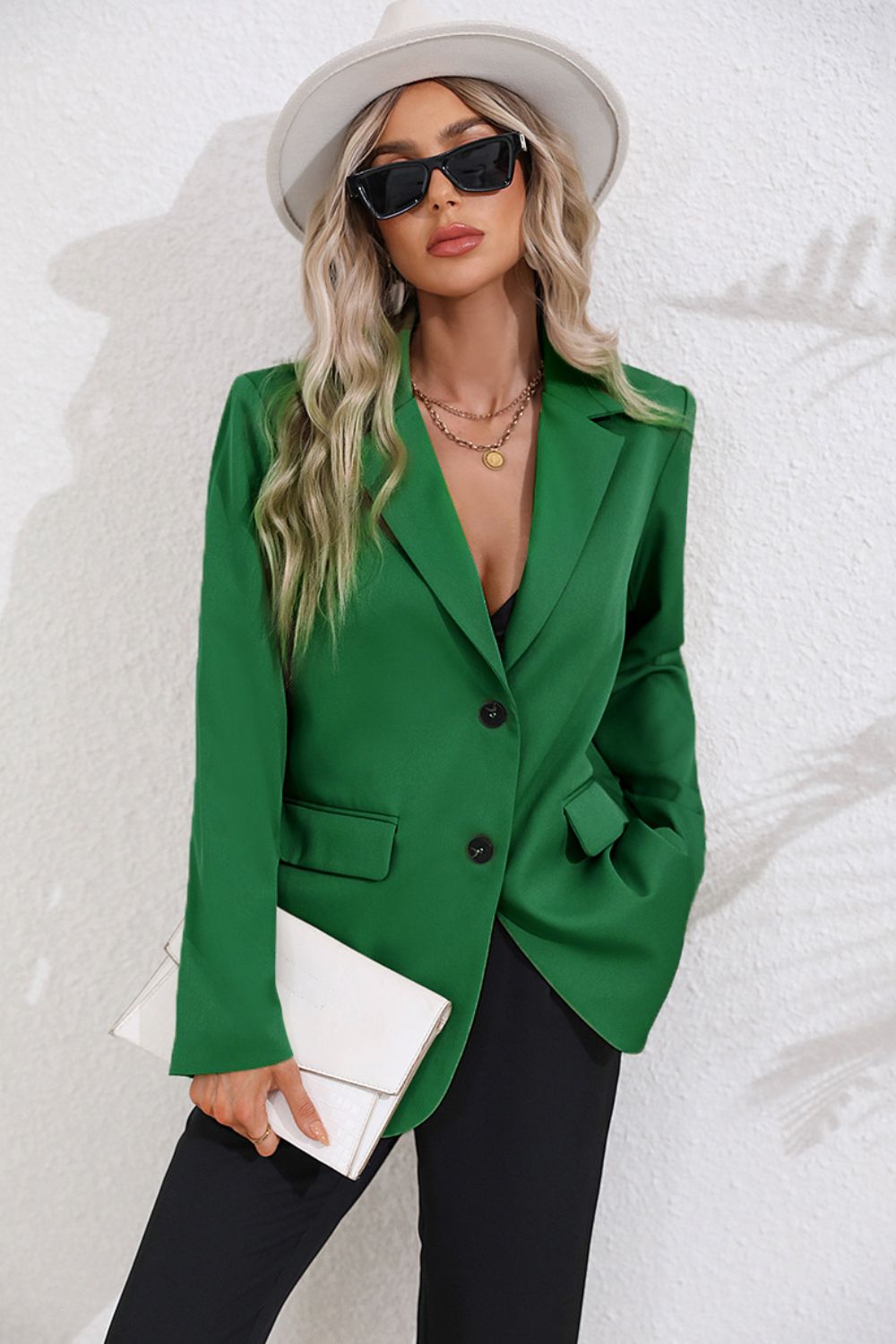 "Amara" Lapel Collar Long Sleeve Blazer