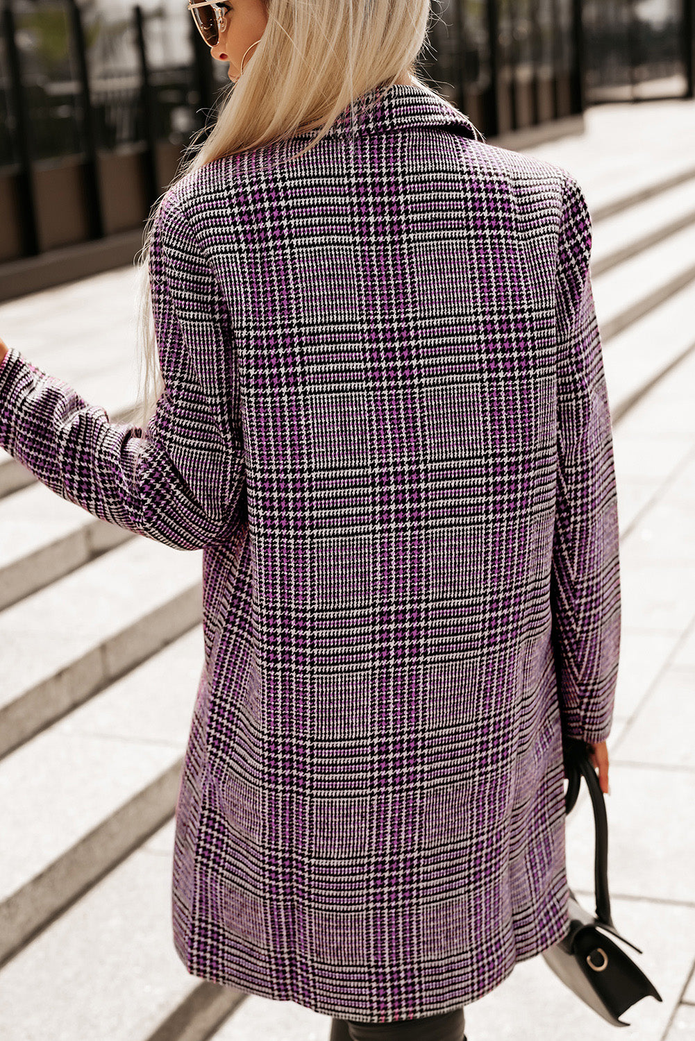 "Brooklyn" Plaid Longline Blazer