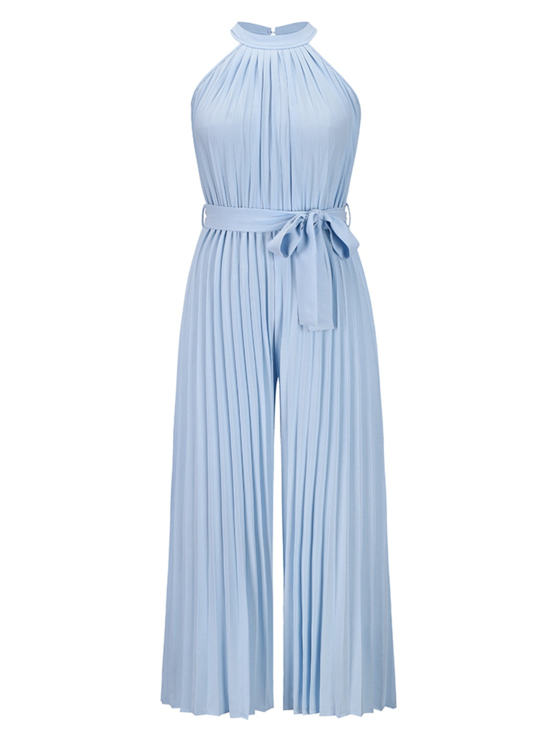 "Talia" Pleated Sleeveless Jumpsuit